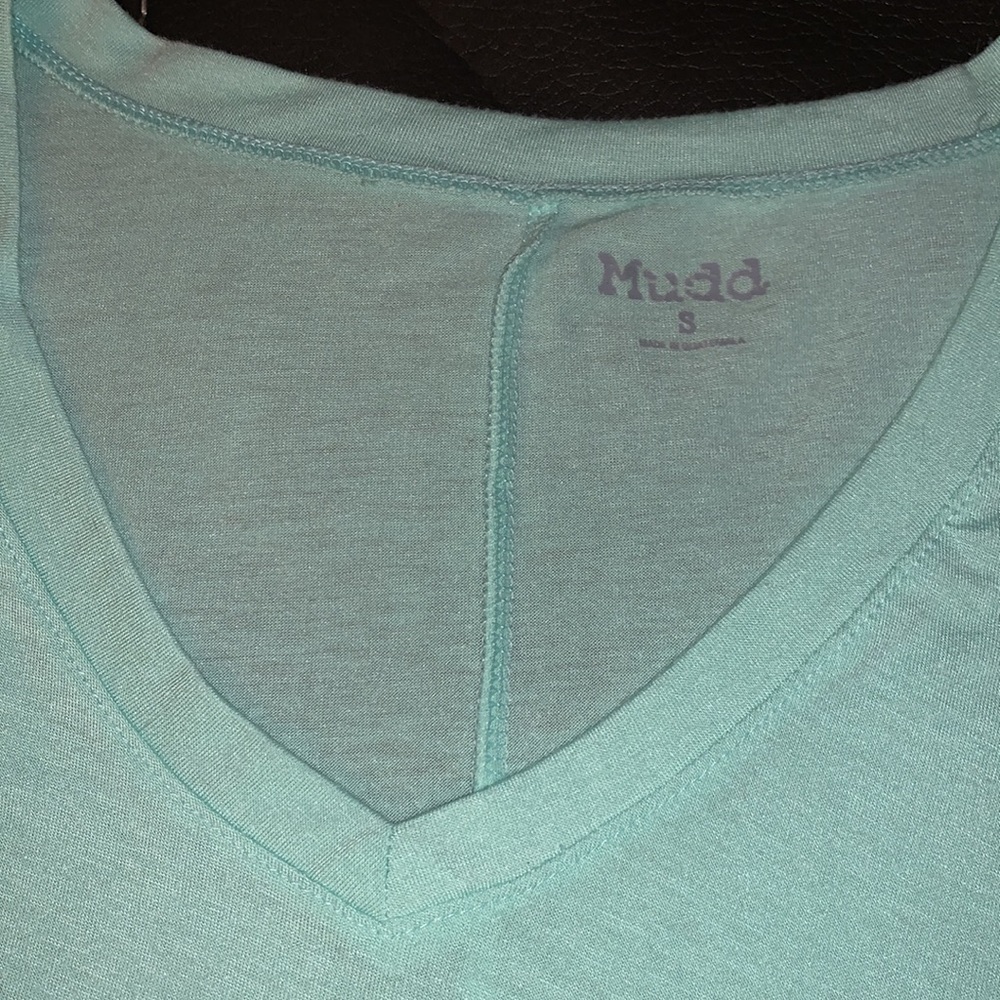 Nuff Light Teal Mid Drift top Small